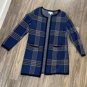 Elle Blue and Black Plaid Jacket